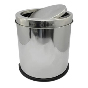 Thùng rác inox nắp lật 5l cao cấp, bền đẹp, giá tốt 2025