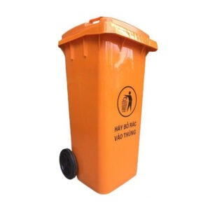 Thùng rác nhựa 120L màu cam