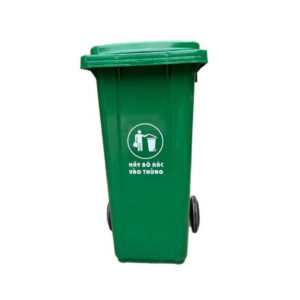 Thùng rác nhựa 120L màu xanh