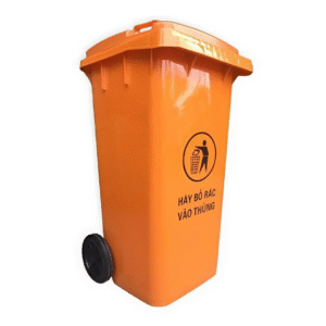 Thùng rác nhựa 240L màu cam 7
