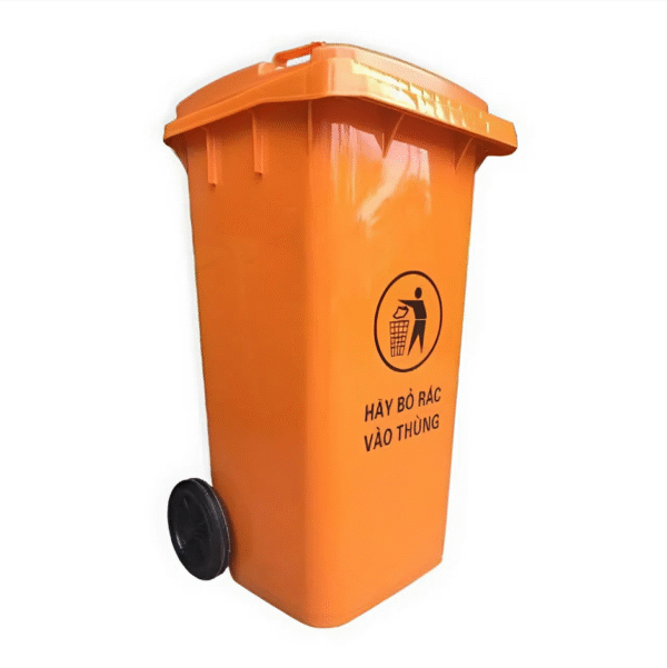 Thùng rác nhựa 240L màu cam 7