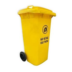 Thùng rác nhựa 240L màu vàng