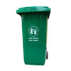 Thùng rác nhựa 240L màu xanh