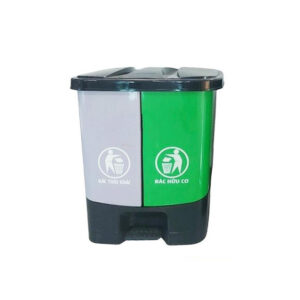 Thùng rác nhựa 40L hai ngăn màu tím