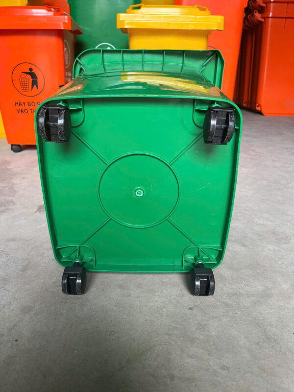 Thùng rác nhựa 60L màu xanh