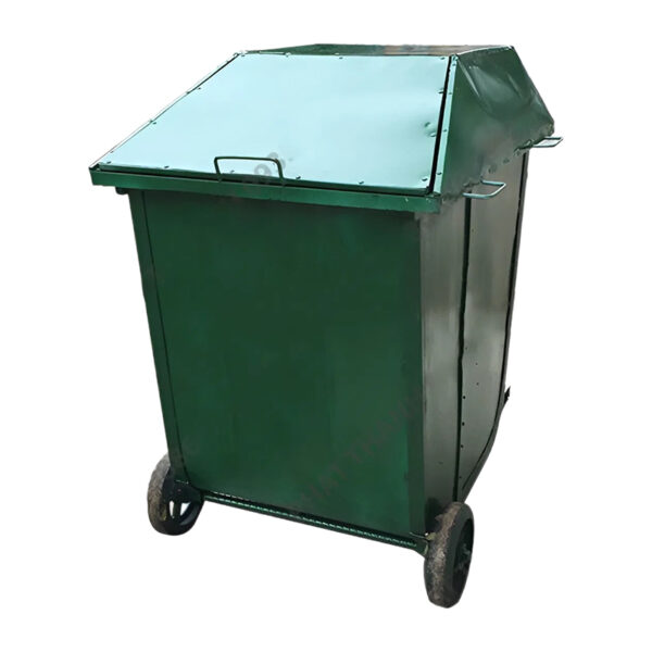 Xe gom rác 500 Lít có 4 bánh xe ( có nắp )