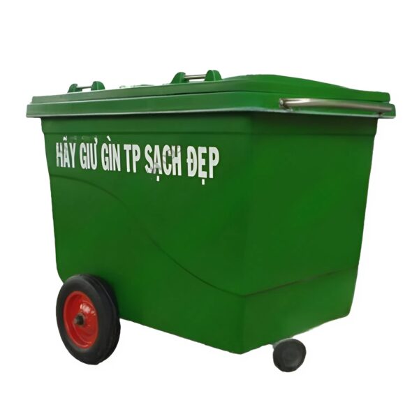 Xe thu gom rác 660 lít bánh nhỏ