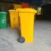 Thùng rác nhựa 120L màu vàng