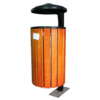 Thùng rác gỗ treo đơn