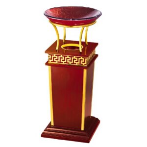 Thùng rác gỗ có khay thủy tinh cao cấp