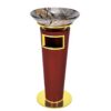 Thùng rác giả gỗ khay thủy tinh