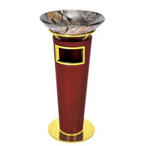 Thùng rác giả gỗ khay thủy tinh