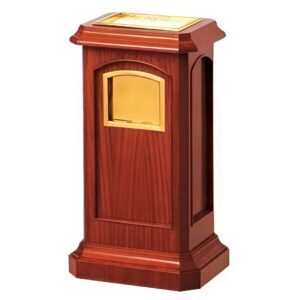 Thùng rác gỗ có gạt tàn thuốc A39-A