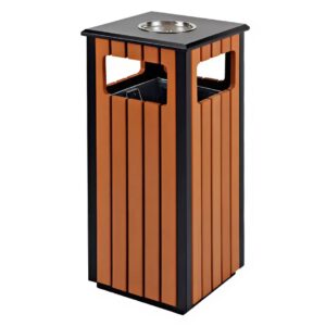 Thùng rác gỗ có gạt tàn thuốc