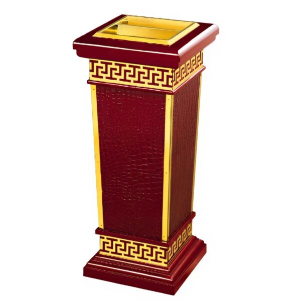 hùng rác gỗ có gạt tàn