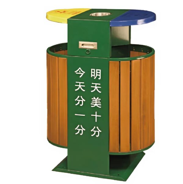 Thùng rác gỗ ngoài trời A37-X