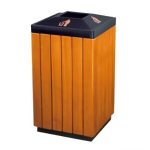 Thùng rác ngoài trời bọc gỗ A78-M