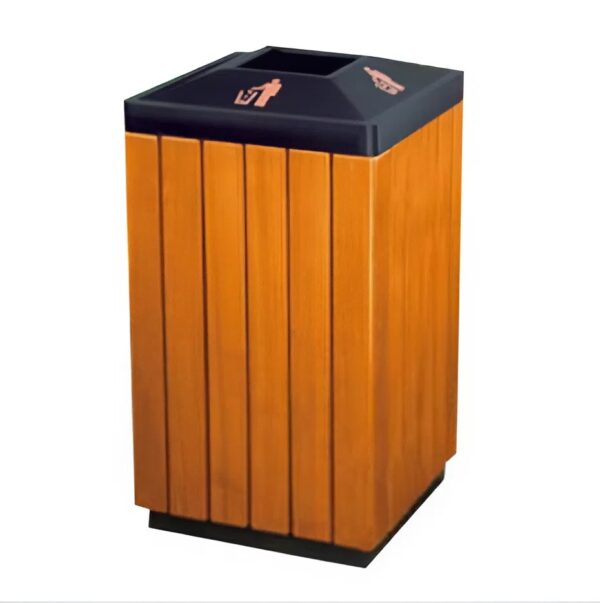 Thùng rác ngoài trời bọc gỗ A78-M