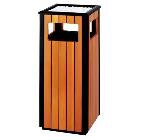 Thùng rác gỗ công cộng