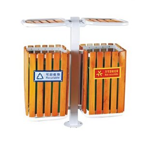 Thùng rác ngoài trời bằng gỗ PG D-X011