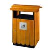 Thùng rác gỗ hình mái nhà