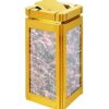Thùng rác inox đá hoa cương nắp lật A11