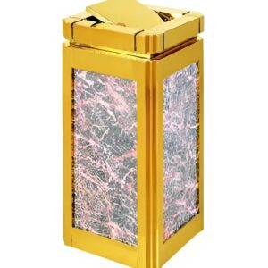 Thùng rác inox đá hoa cương nắp lật A11