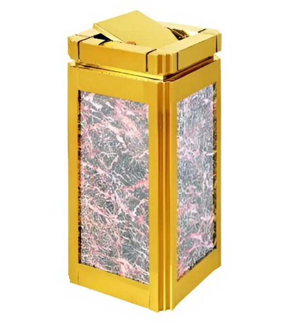 Thùng rác inox đá hoa cương nắp lật A11