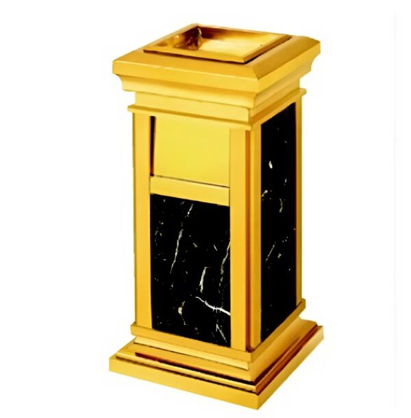 Thùng rác inox đá hoa cương A15