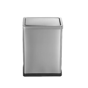 Thùng rác inox vuông nắp lật văn phòng A36-F