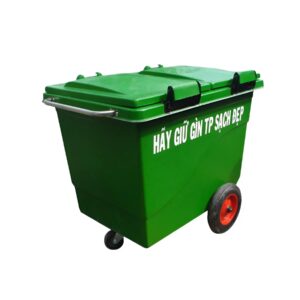 Thùng Composite 660 lít ba bánh bền đẹp