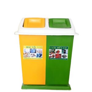 Thùng phân loại 2 ngăn 60 lítx2 – Thùng phân loại 2 ngăn