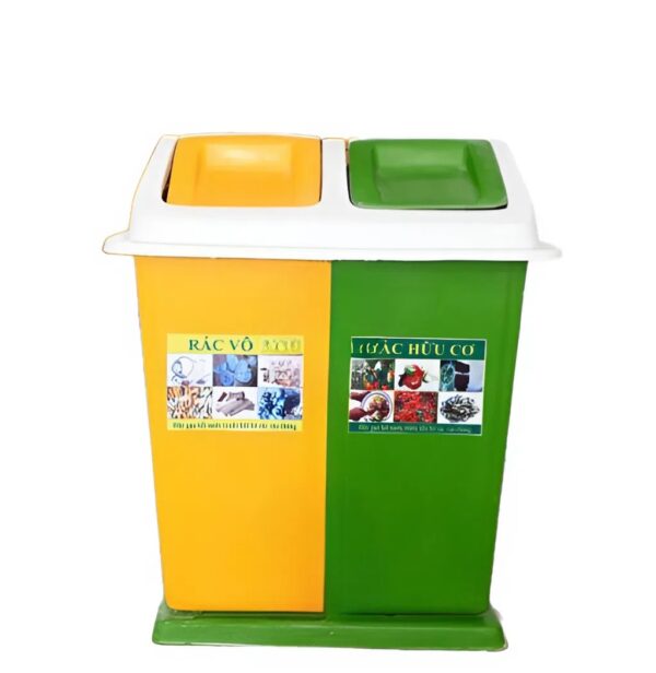 Thùng phân loại 2 ngăn 60 lítx2 – Thùng phân loại 2 ngăn